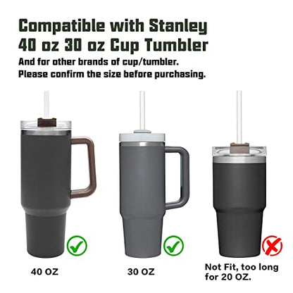 Smart Home Replacement Straw Compatible with 40 oz 30 oz Cup Tumbler,