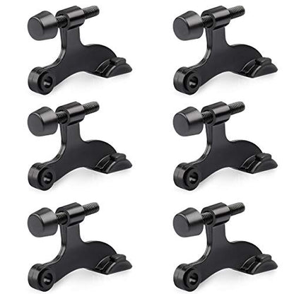Eco-Friendly HOMOTEK 6 Pack Hinge Pin Black Door Stopper,Adjustable Deluxe Heavy Collection