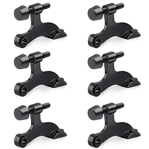 Eco-Friendly HOMOTEK 6 Pack Hinge Pin Black Door Stopper,Adjustable Deluxe Heavy Collection
