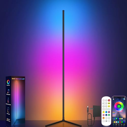 Minimalist Tyute Corner Floor Lamp, RGB LED Corner Collection