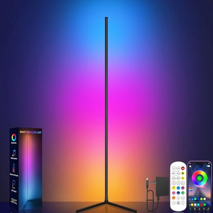 Minimalist Tyute Corner Floor Lamp, RGB LED Corner Collection