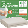Smart Home Organic Cheese Cloths, GOTS Certified, Grade 100, for Daily Use