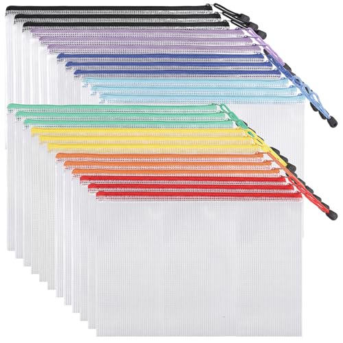 Classic EOOUT 24pcs Mesh Zipper Pouch Bags, for Organizing Storage, for Daily Use