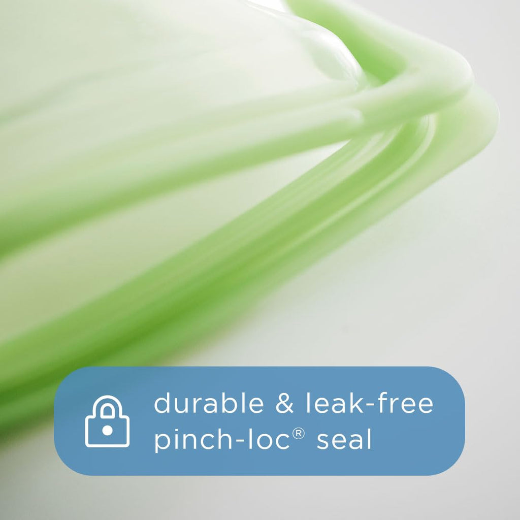 Stasher Silicone Reusable Storage Bags, 4-Pack, Reusable Freezer Bags, Microwave, Dishwasher, Oven Safe, Sous Vide, Premium Lunch Containers, Eco Friendly, Food-safe Silicone Snack Bag, Clear