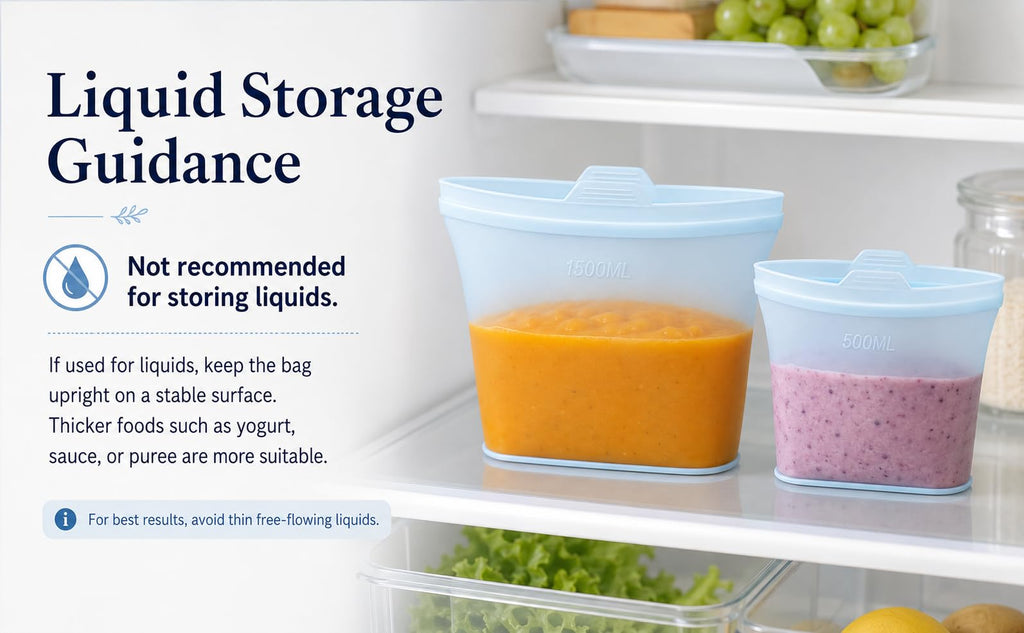 Reusable Silicone Food Storage Bags, 3 Pack 17/34/50 oz, Snack & Meal Prep(Clear)