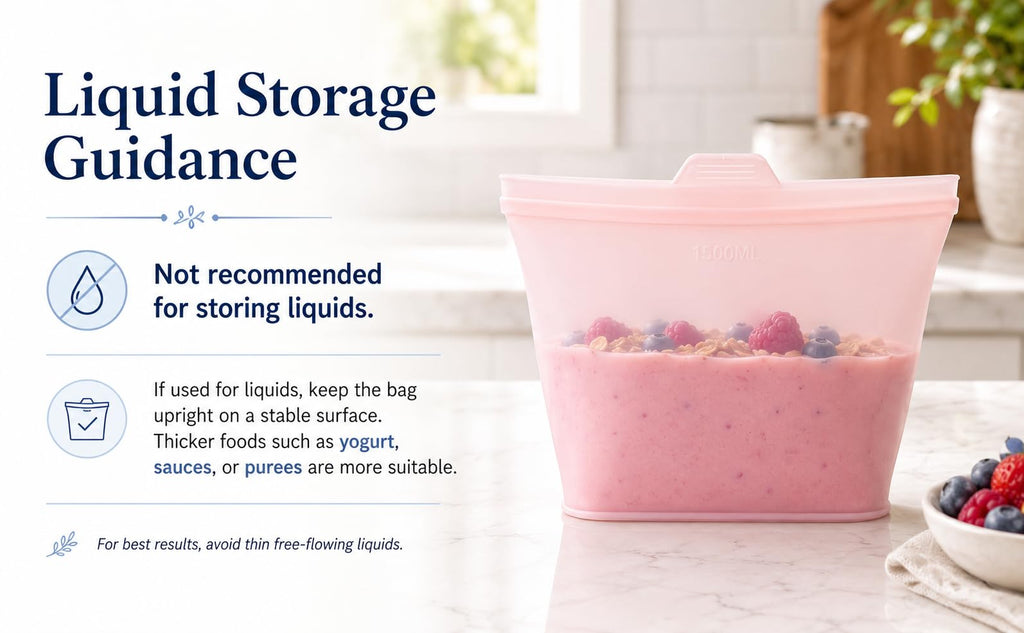 Reusable Silicone Food Storage Bags, 3 Pack 17/34/50 oz, Snack & Meal Prep(Clear)