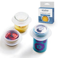 Stasher Premium Reusable Silicone Stretch Lids, Clear, 4pk of 9”, 6.5”, 4.5”, and 2.5” Lids, Airtight Seal, Food Container Covers, BPA Free, Leak-Free, Dishwasher Safe, Microwave Safe, Eco-Friendly